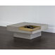 Quill 35 X 35 inch Grey / Antique Brass Coffee Table